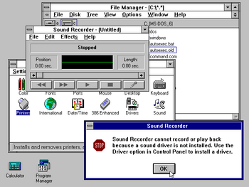 Desktop von Windows 3.1